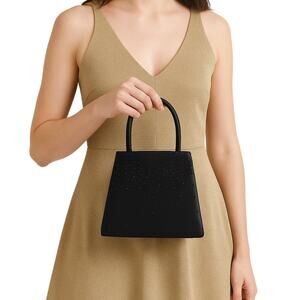 Vintage Black Satin Evening Bag with Beaded Detail – Bijoux Terner